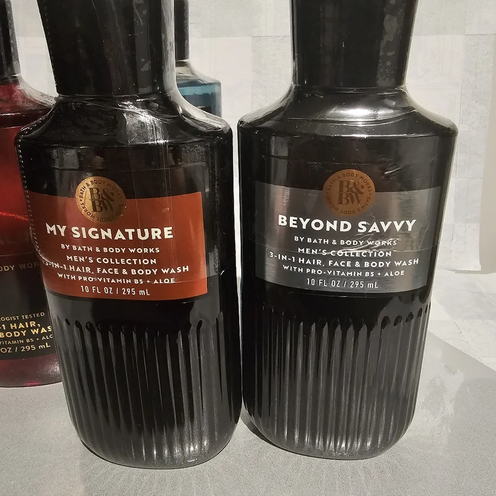 4Pc Bundle - Bath & Body Works Men's 3 in 1 Face Hair & Body Wash 10 oz Each - Picture 4 of 5